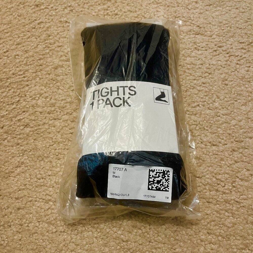 NEW, SEALED H&M Women's Black Tights, Size Medium